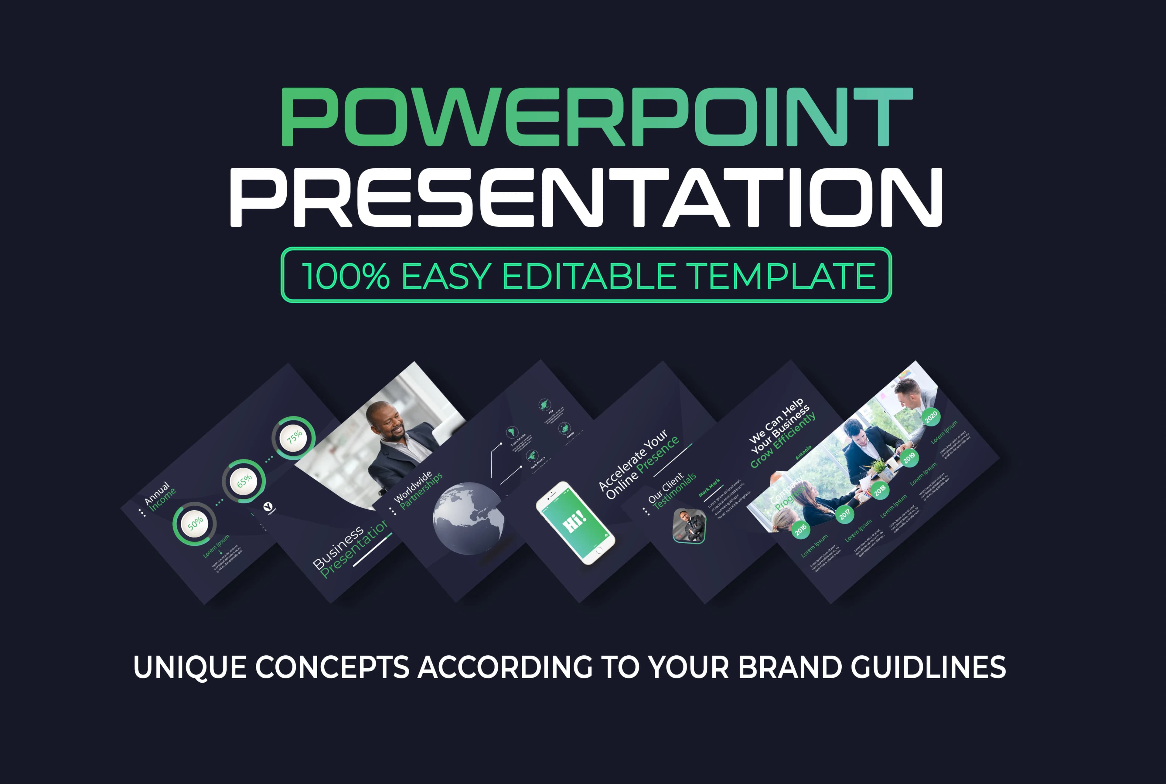 Professional slide master presentation template