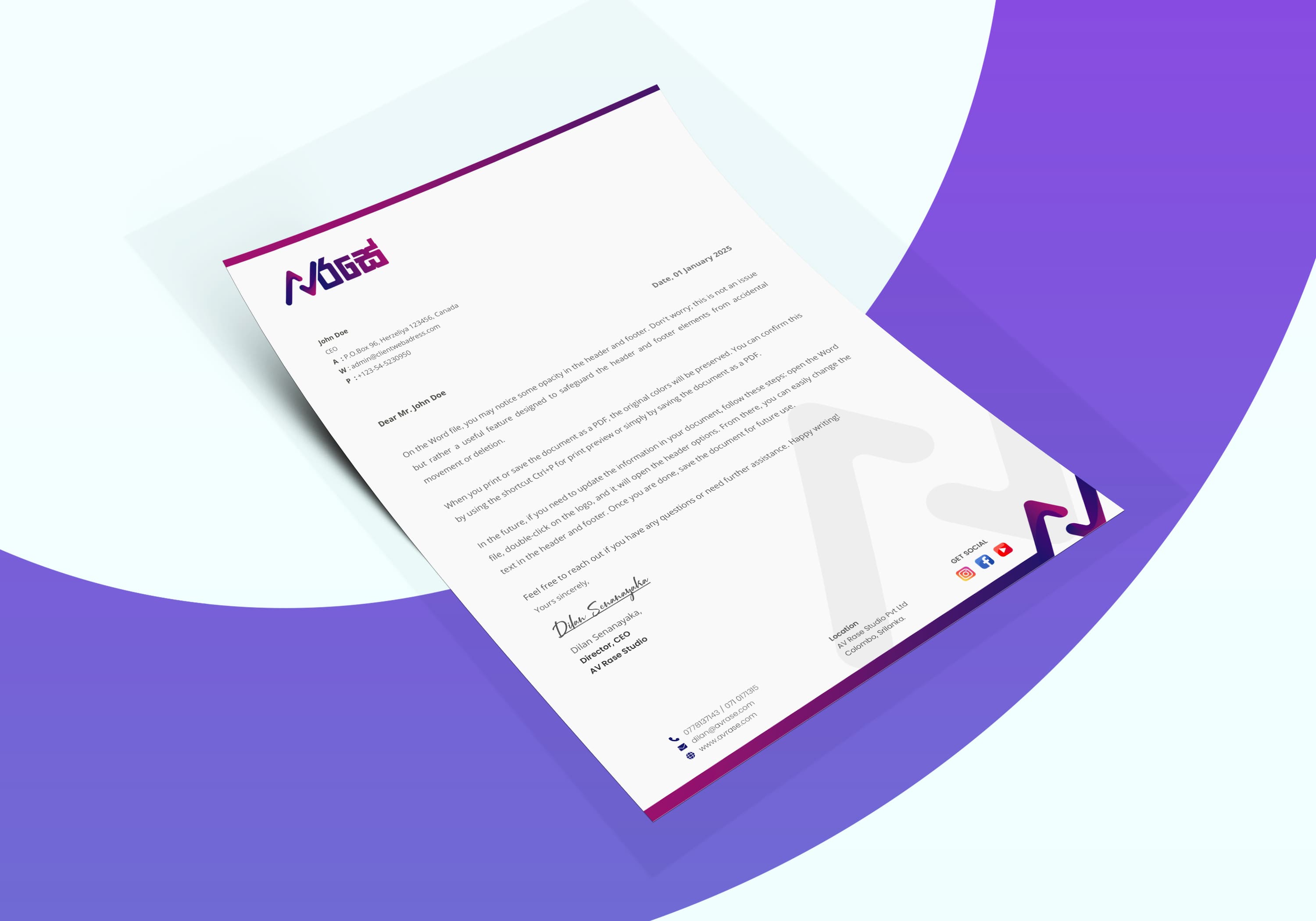 AVරසේ - Brand Identity visually presented - 6