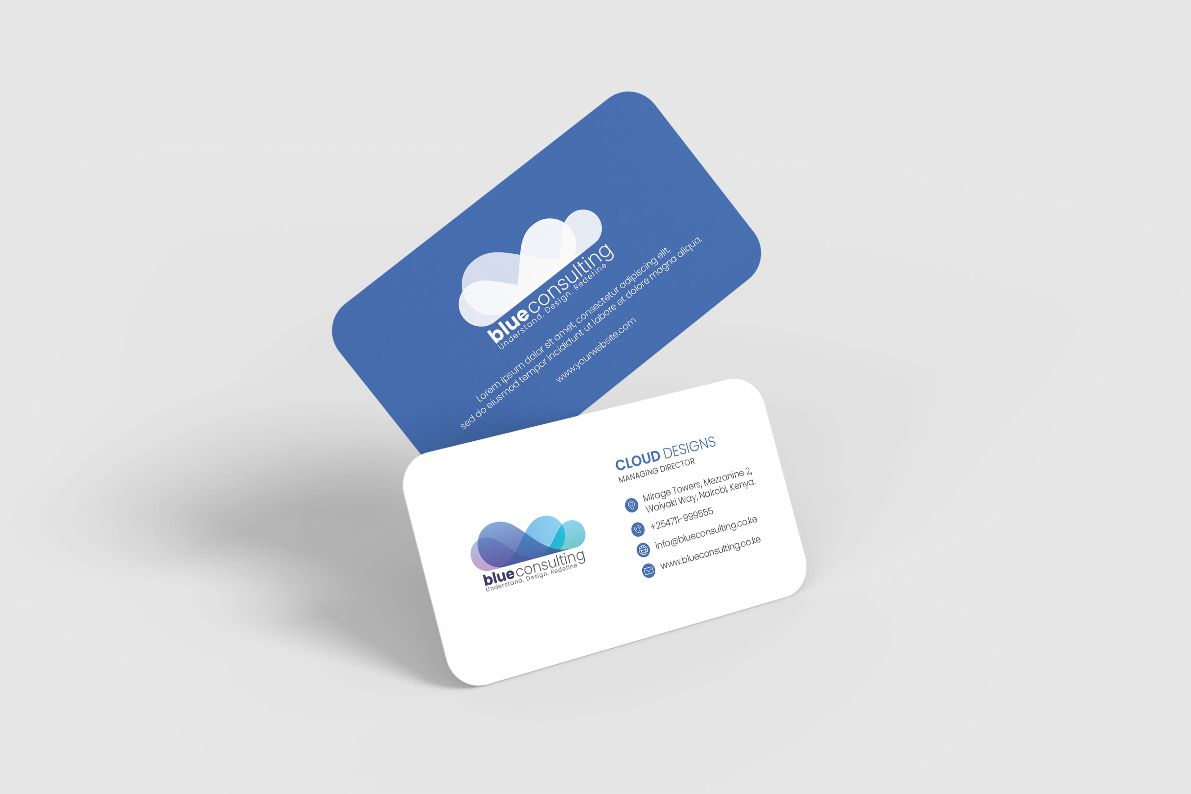 Blue Consulting - Full Branding visually presented - 3