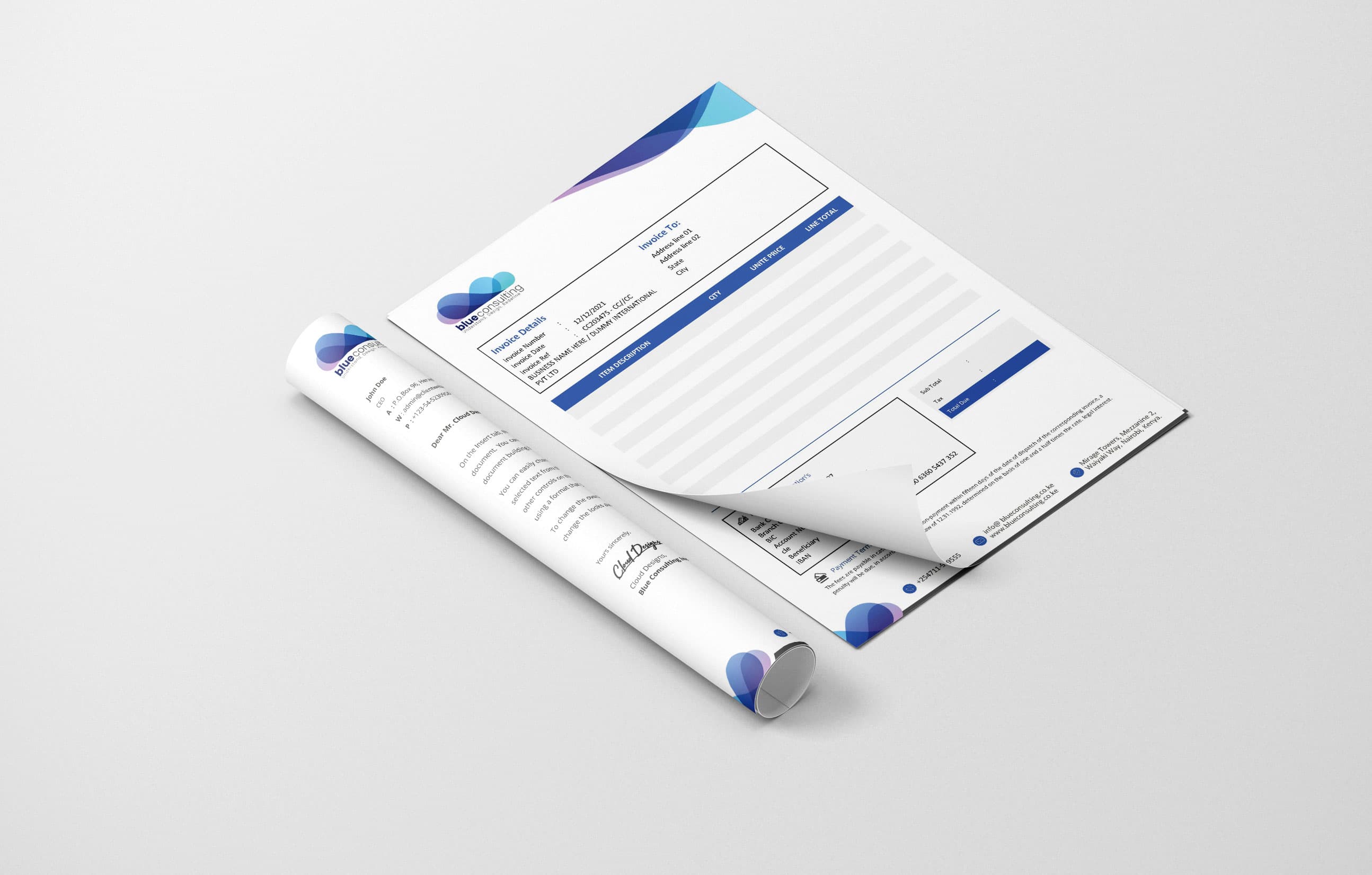 Blue Consulting - Full Branding visually presented - 4
