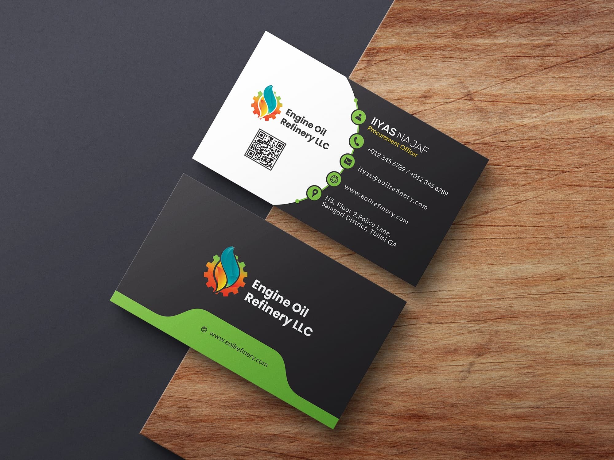 Engine Oild Refinery LLC - Logo Design visually presented - 2